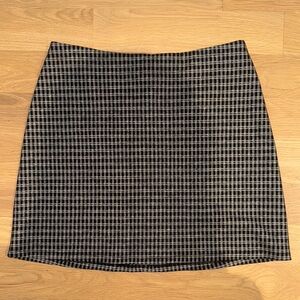 Reformation Black and White Mini Pencil Skirt